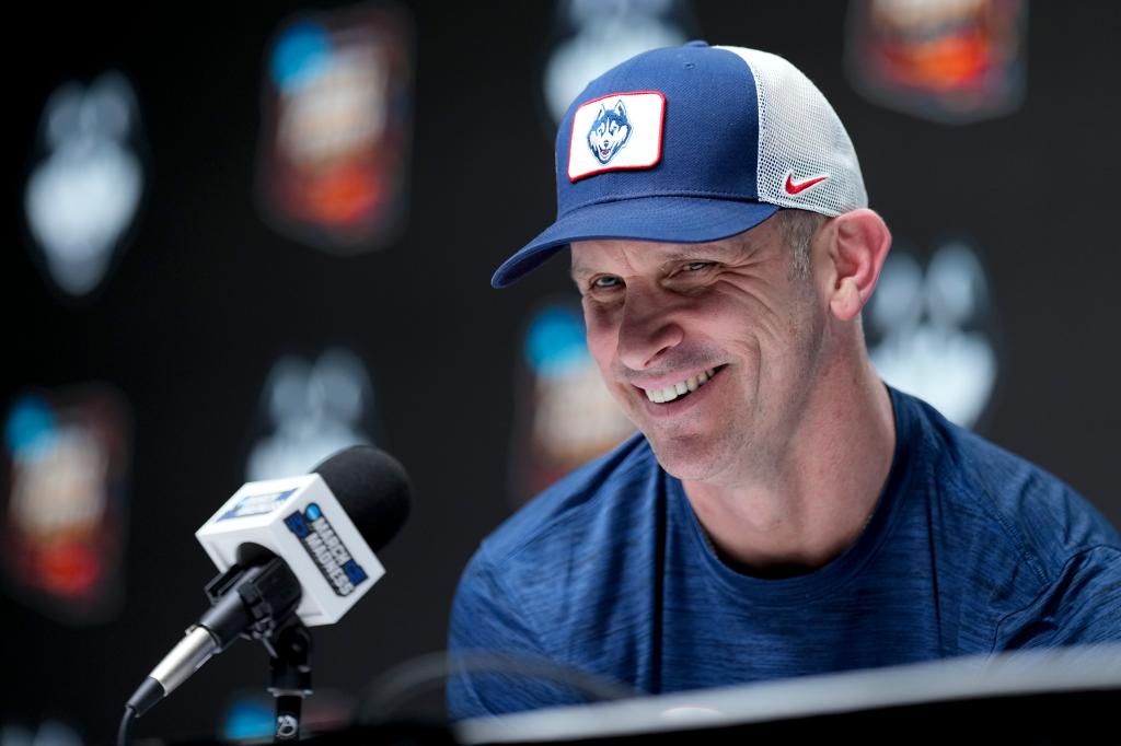UConn head coach Dan Hurley speaks to the media during a news conference ahead of a Final Four college basketball game in the NCAA Tournament, Thursday, April 4, 2024, in Glendale, Ariz. 