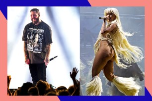 Post Malone (L) and Doja Cat are headlining at the 2024 Global Citizen Festival at NYC's Central Park on Sept. 28.