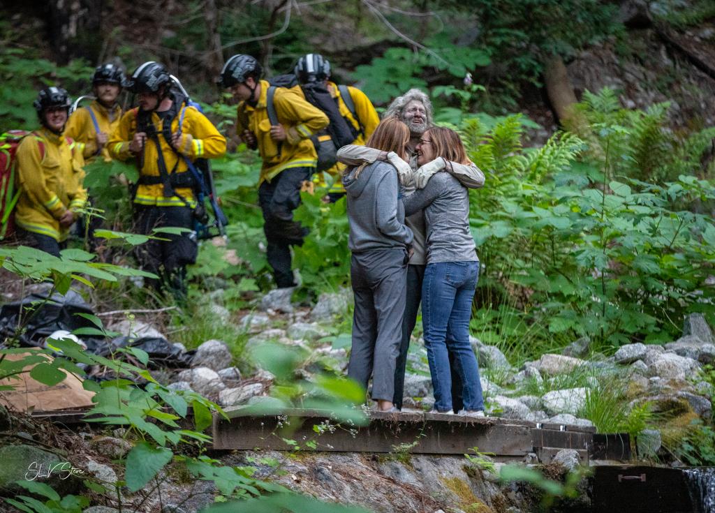 Lukas McClish being rescued