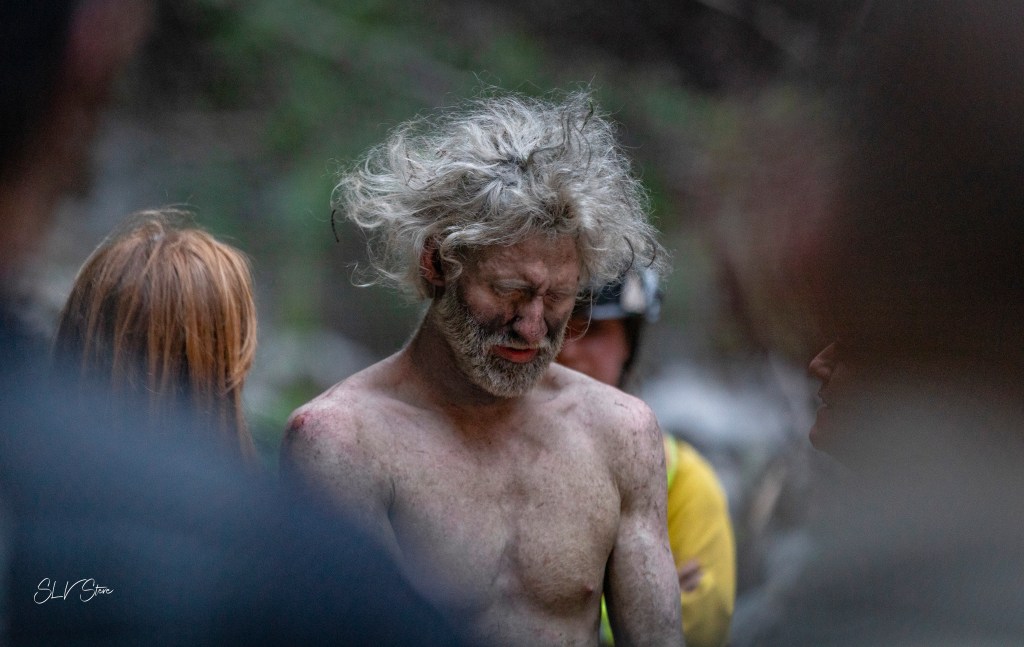 The lost hiker, who also reportedly ate wild berries, said he would sleep on wet leaves as he screamed for help.