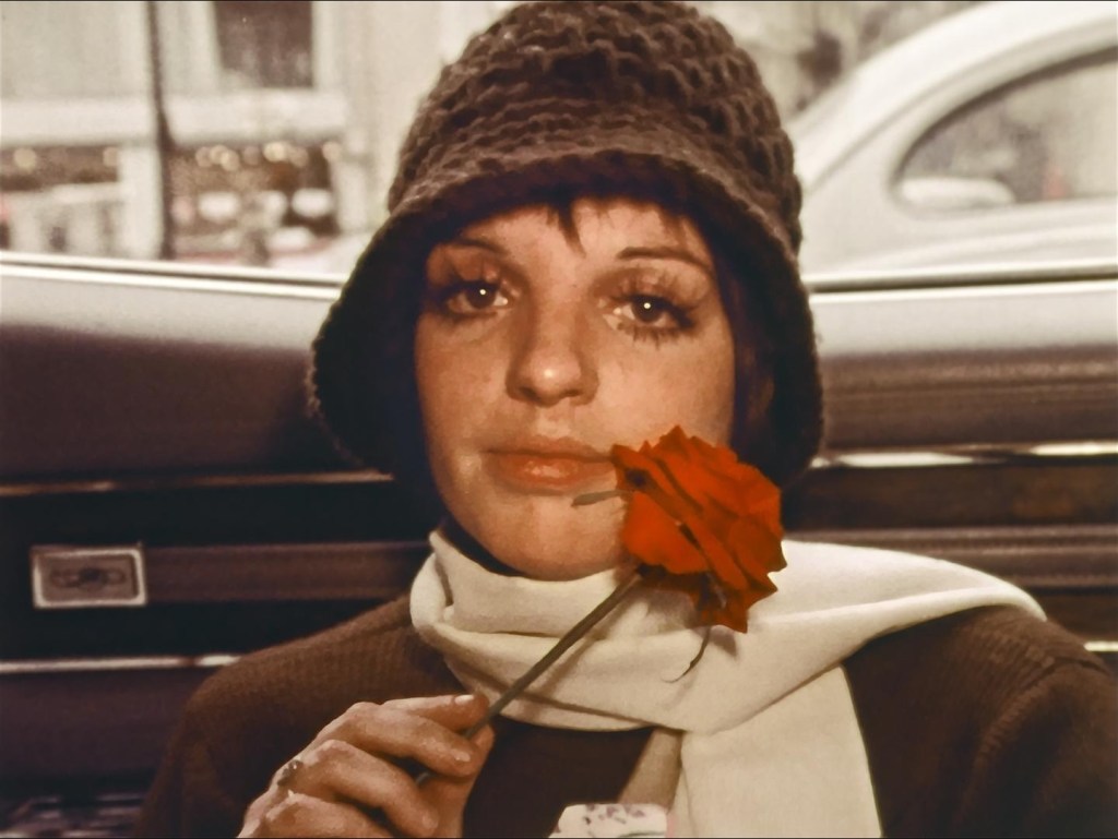 Liza Minnelli wearing a hat and holding a rose in 'LIZA: A Truly Terrific Absolutely True Story' documentary