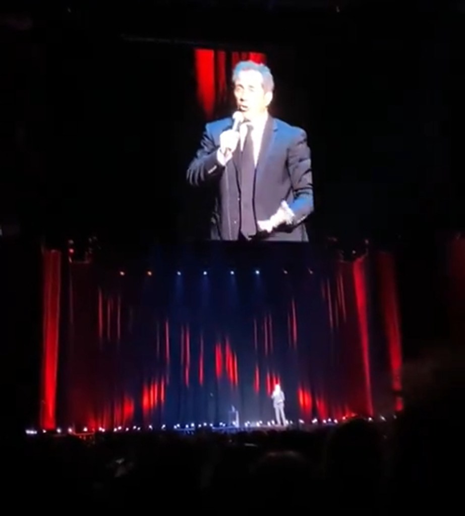 Jerry Seinfeld was on stage at the Qudos Bank Arena Sunday night when the heckler began shouting, “From the river to the sea, Palestine will be free.”