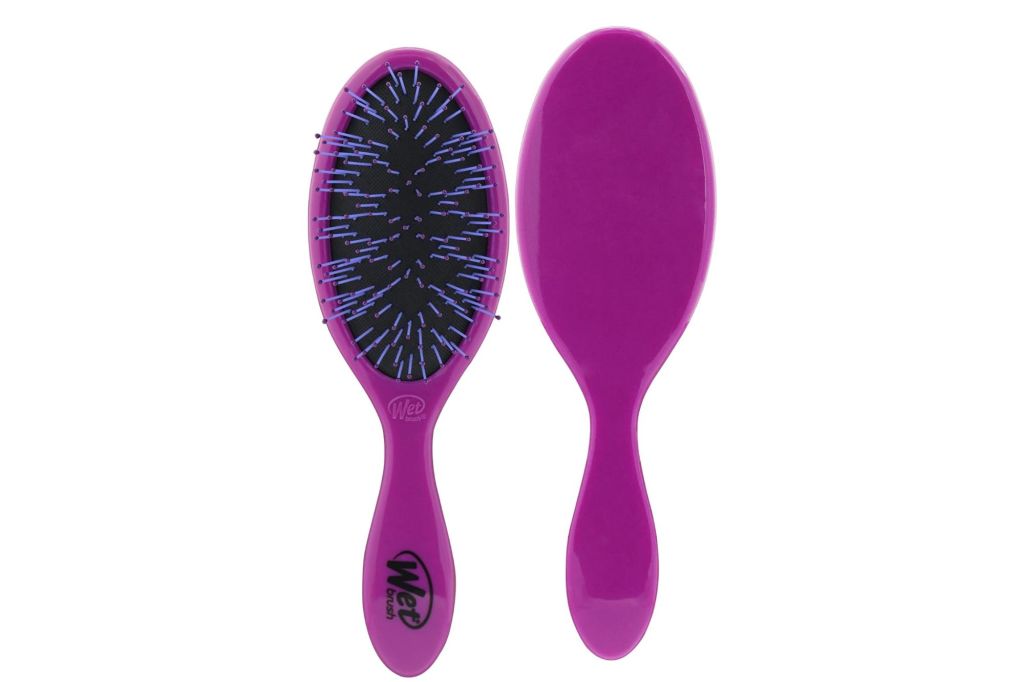 A purple brush from the front and back.