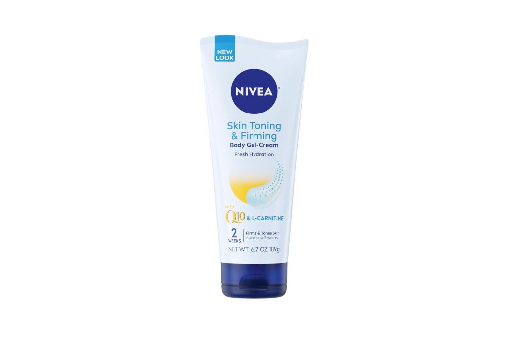 A bottle of skin firming cream gel by Nivea.