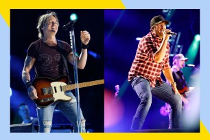 Keith Urban (L) and Luke Bryan are headlining at the 2024 Barefoot Country Music Festival in Wildwood, NJ.