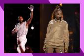 Usher (L) and Janet Jackson are headlining at the 2024 Essence Festival.