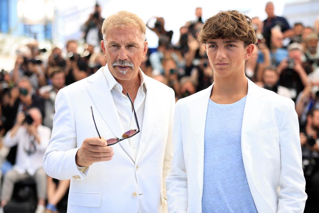 Kevin Costner with his son, Hayes. 