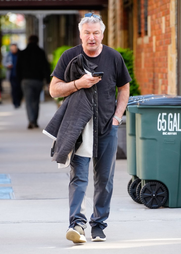 Alec Baldwin is seen after being accused of assaulting a performance artist in New York City. 