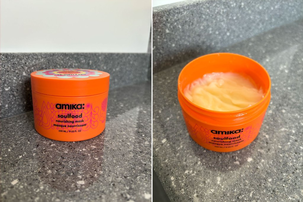 Left: An unopened jar of hair mask; Right: An opened jar of hair mask.