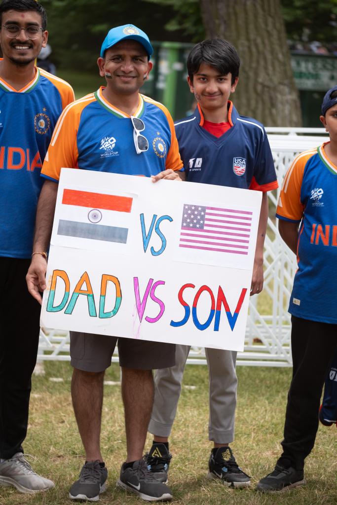 Ankur Barot, for India, and his USA-loving son Yash