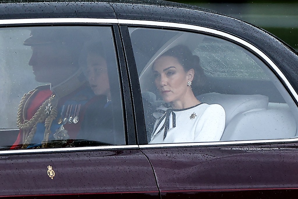 Kate Middleton arrives at Buckingham Palace before Trooping the Colour