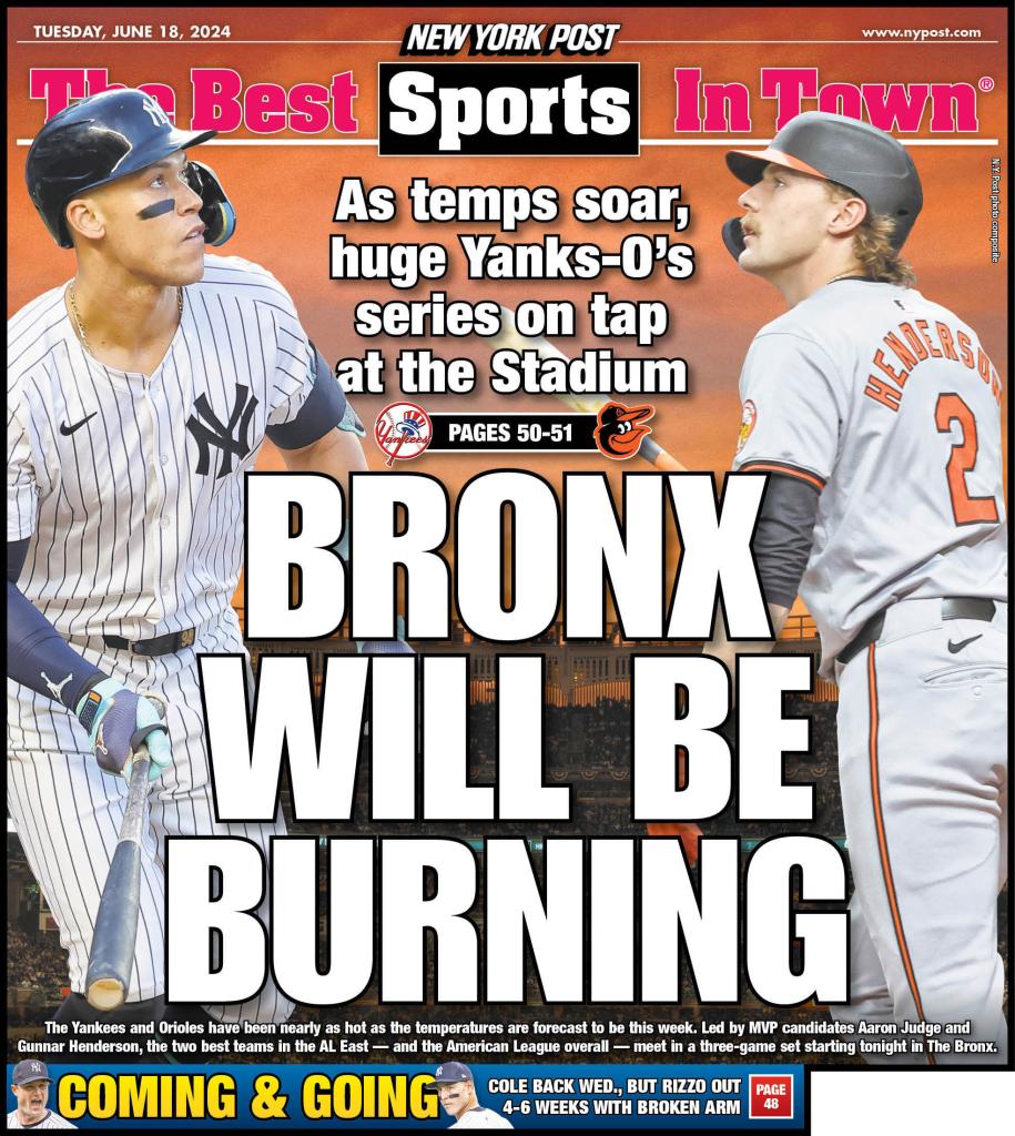 The back cover of the New York for early editions on June 18, 2024