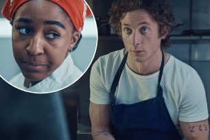 Jeremy Allen White and Ayo Edebiri in "The Bear."