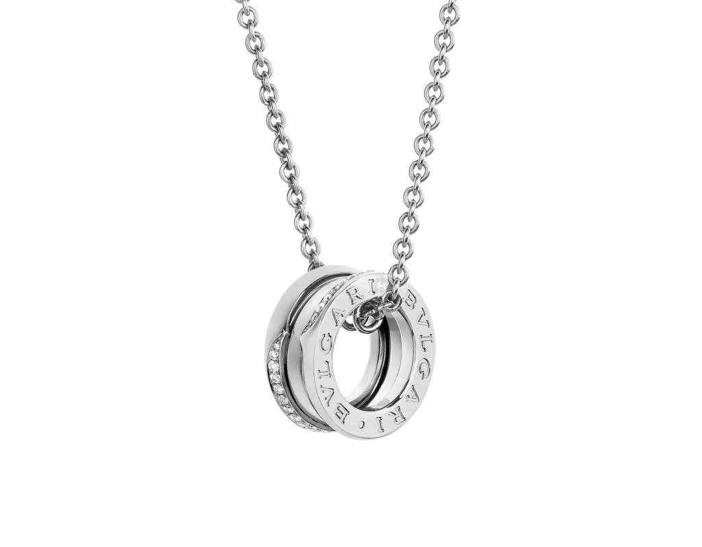 A silver Bvlgari Necklace.