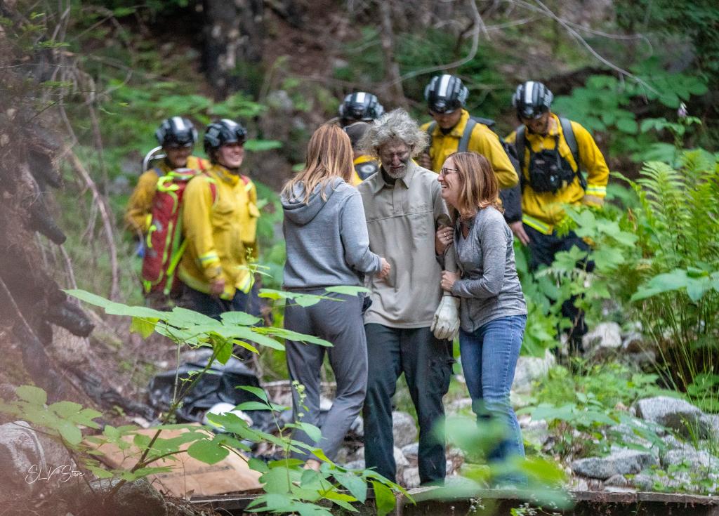 Lukas McClish being rescued