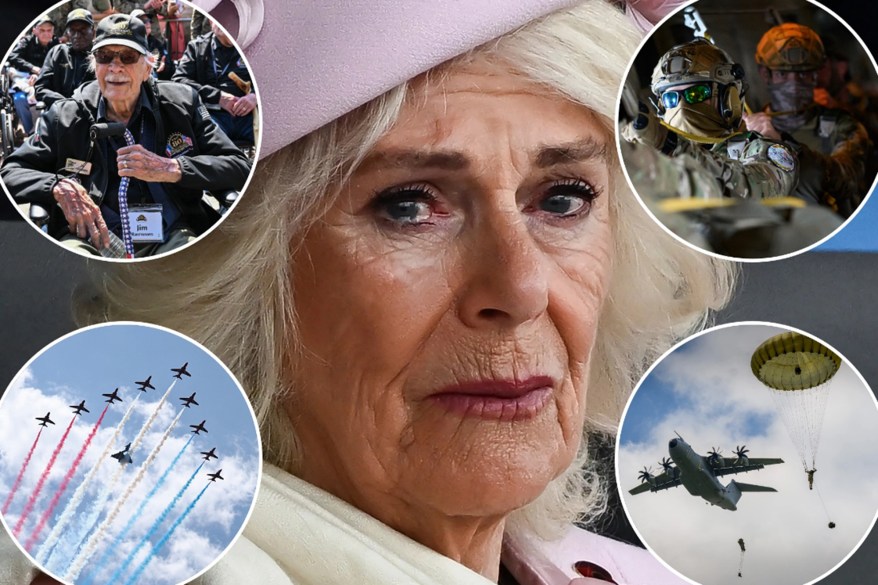Queen Camilla moved to tears as Allied forces commemorate 80th anniversary of the D-Day landings: photos
