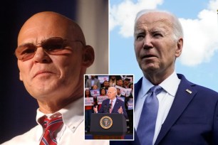 Veteran top Democratic consultant James Carville says he wishes President Biden wasn't running for re-election and worries that young voters will sit out the November election.