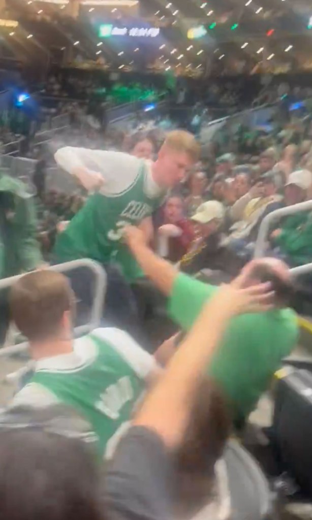 Celtics fans were recorded fighting during their Game 4 loss to the Mavericks on June 14, 2024.