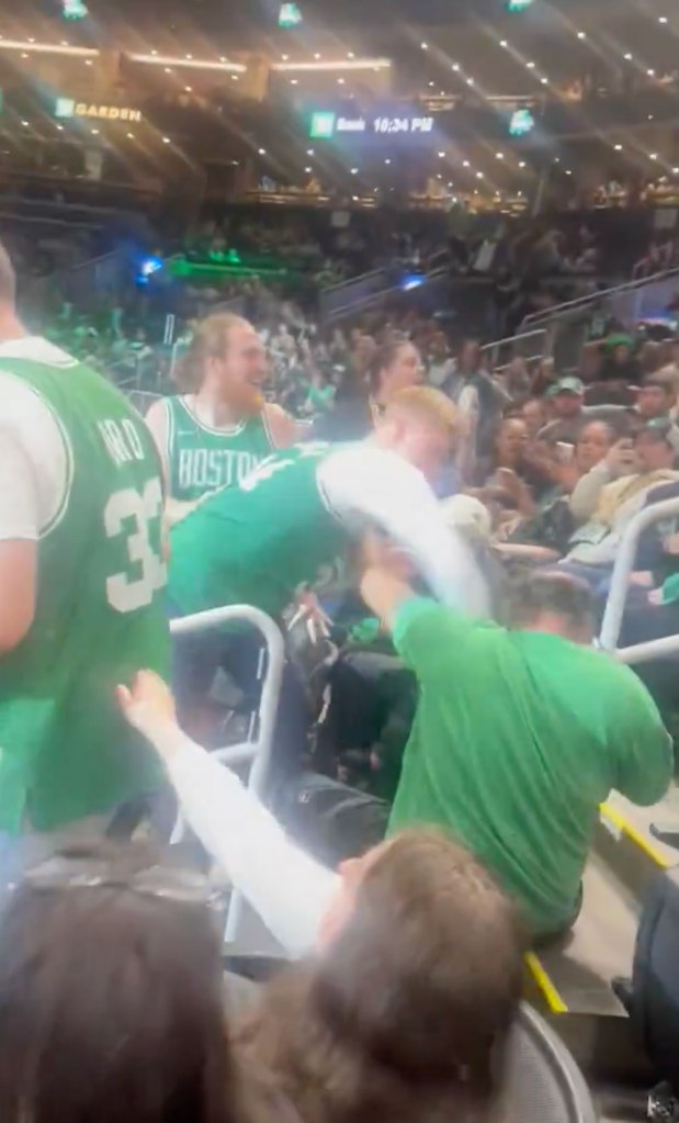 Celtics fans were recorded fighting during their Game 4 loss to the Mavericks on June 14, 2024. 