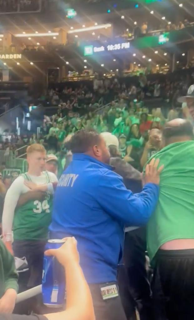 Celtics fans were recorded fighting during their Game 4 loss to the Mavericks on June 14, 2024.