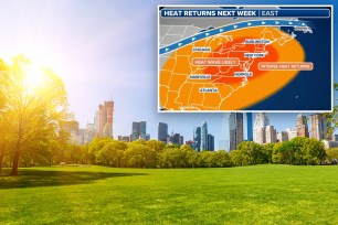 A heat dome is expected to settle over the Northeast next Tuesday, bringing dry, 90 degree temperatures to New York City that will persist throughout the week.