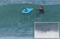Adventurous penguin shreds waves on bodyboard, adorable video shows