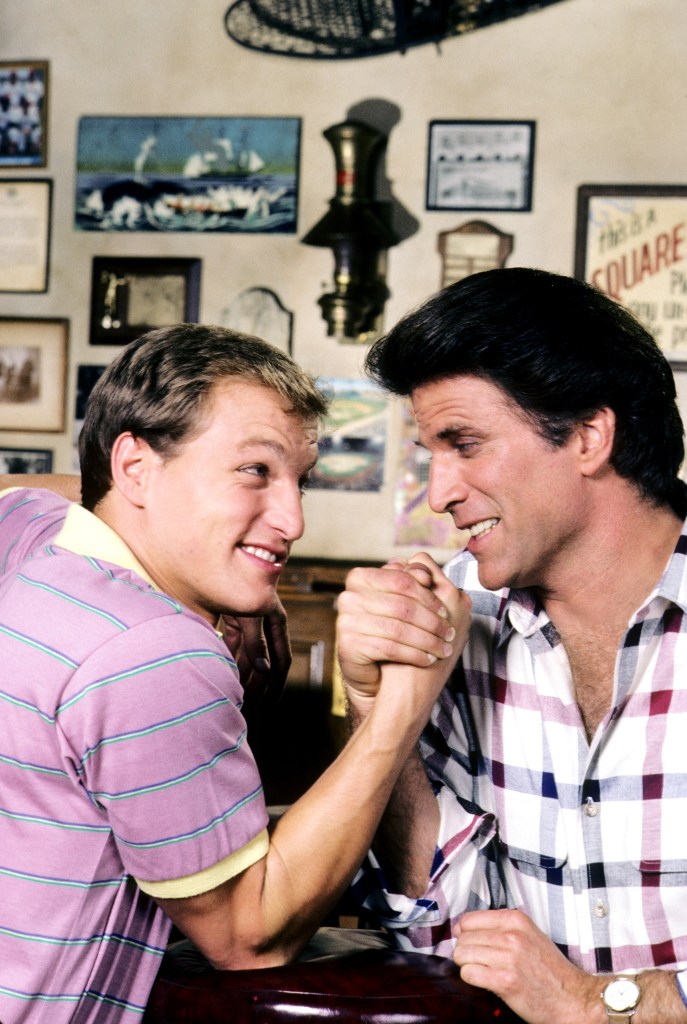Woody Harrelson and Ted Danson in "Cheers"