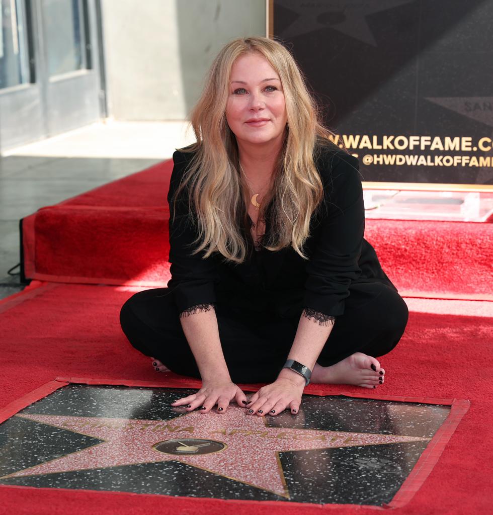 Christina Applegate getting her star on the Hollywood Walk of Fame