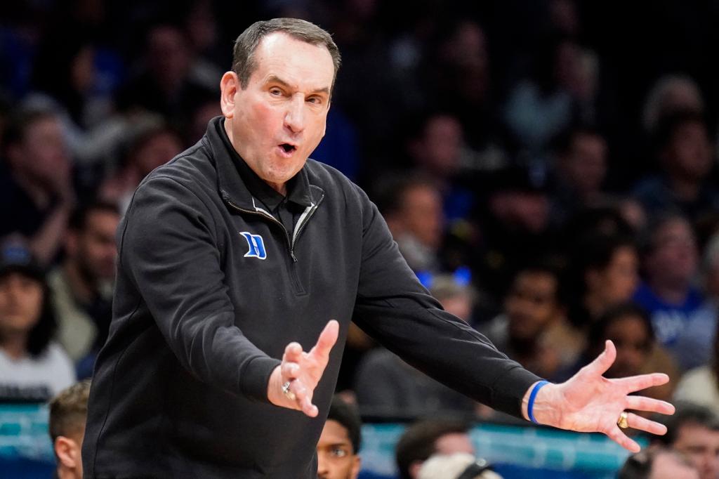 Duke coach Mike Krzyzewski in 2022.