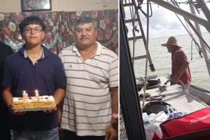 Benedicto Jaramillo, 50, at right, and his 15-year-old son, Angel Alejandro