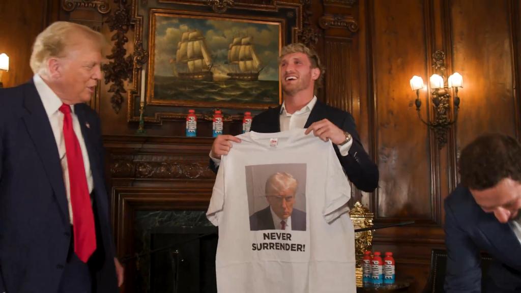 Donald Trump meets Logan Paul, gifts him mugshot t-shirt