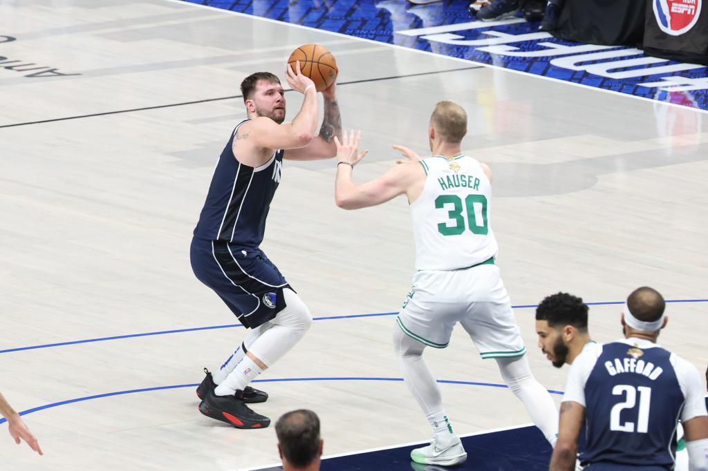 Luka Doncic led the Mavericks with 29 points in their Game 4 win against the Celtics.