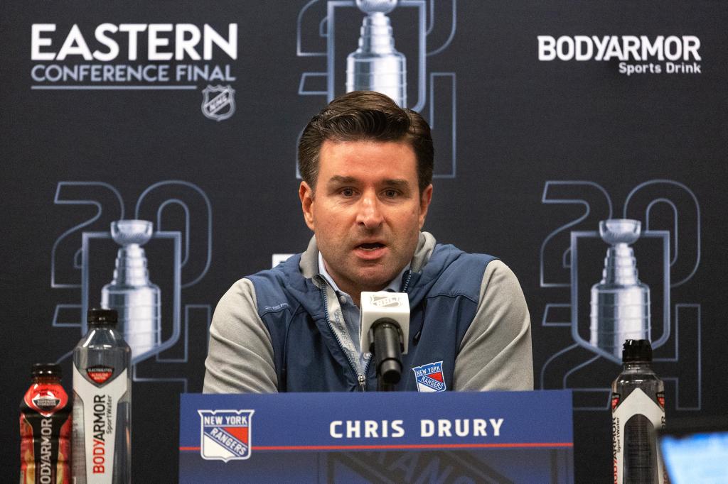 Chris Drury and the Rangers could move up in the first round of the NHL draft.