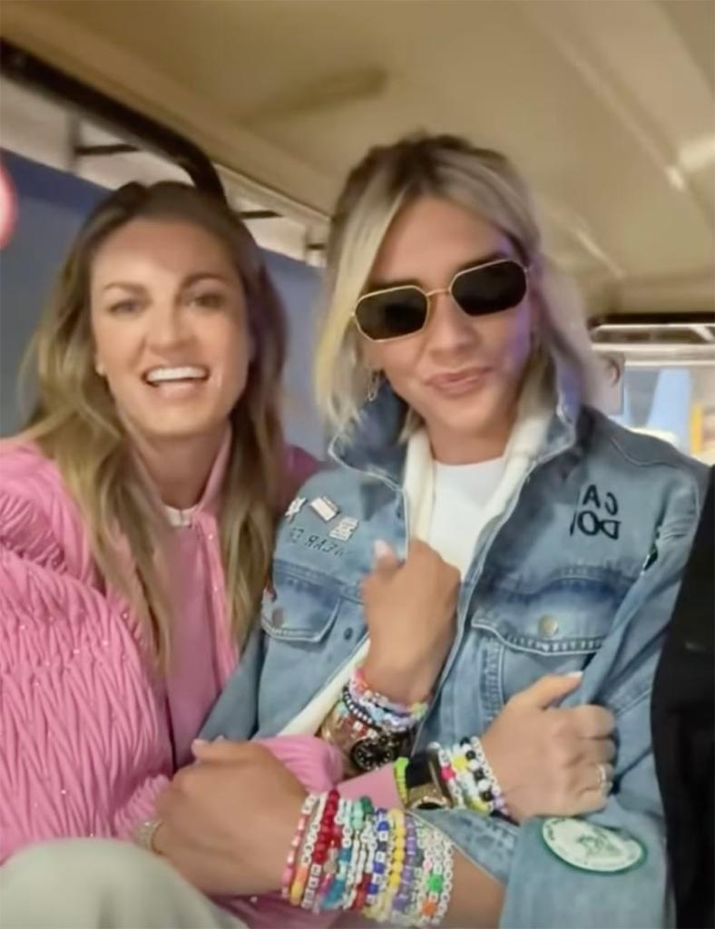 Erin Andrews and Charissa Thompson at Taylor Swift's "Eras Tour" show at Wembley Stadium in London on June 22, 2024.