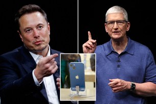 Elon Musk, Tim Cook and iPhone