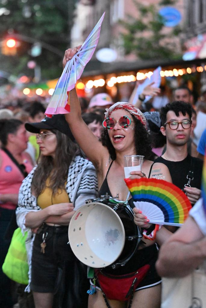 Micah celebrating with friends at the Brooklyn Pride event before the incident.