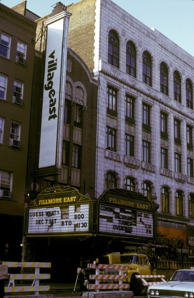 The legendary Fillmore East after it closed in 1971. 