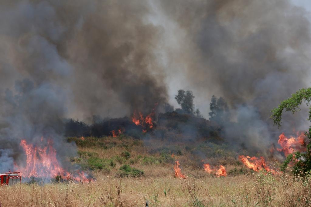 Hezbollah's rocket barrage last Friday caused severe fires in northern Israel. 