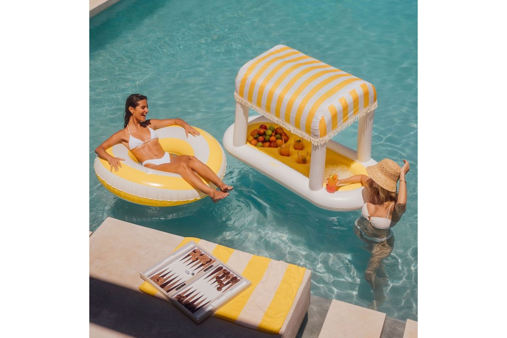 A group of women enjoying time in a pool