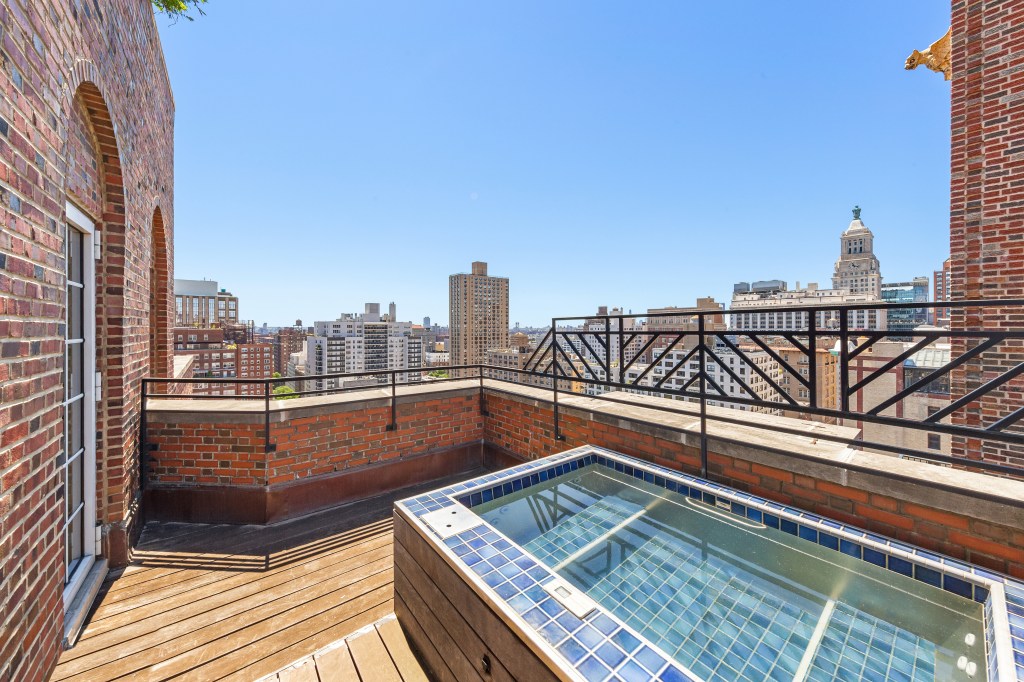 The penthouse boasts a plunge pool and hot tub