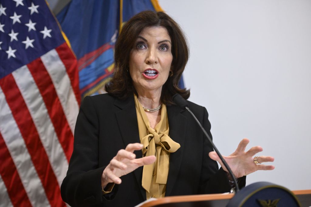 Governor Kathy Hochul speaks during the Empire AI Consortium.