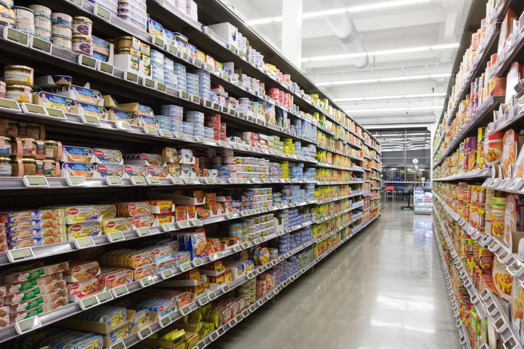 aisles of a supermarket