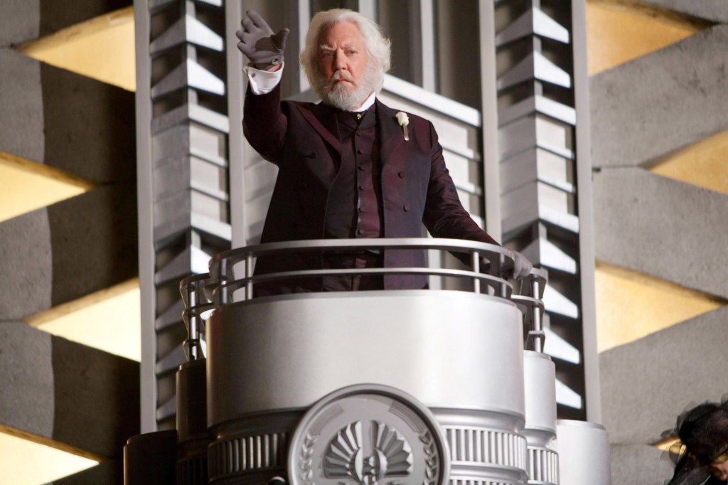 Donald Sutherland played President Snow in the "Hunger Games" film franchise.