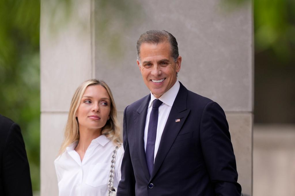 Hunter Biden, accompanied by his wife, Melissa Cohen Biden