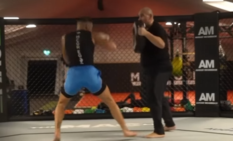 Conor McGregor training for his upcoming June 29 fight.