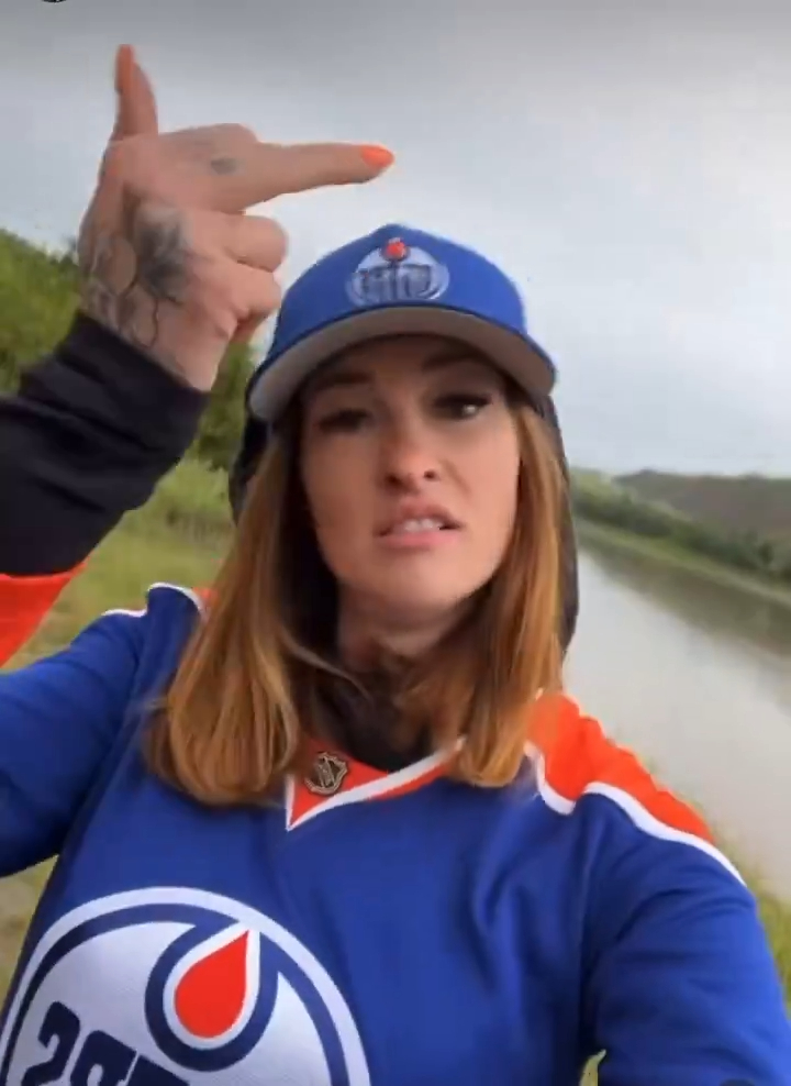 The Oilers fan, Kate, that flashed her chest during the Western Conference Final series against the Dallas Stars in Edmonton on May 31, 2024 speaks out. 