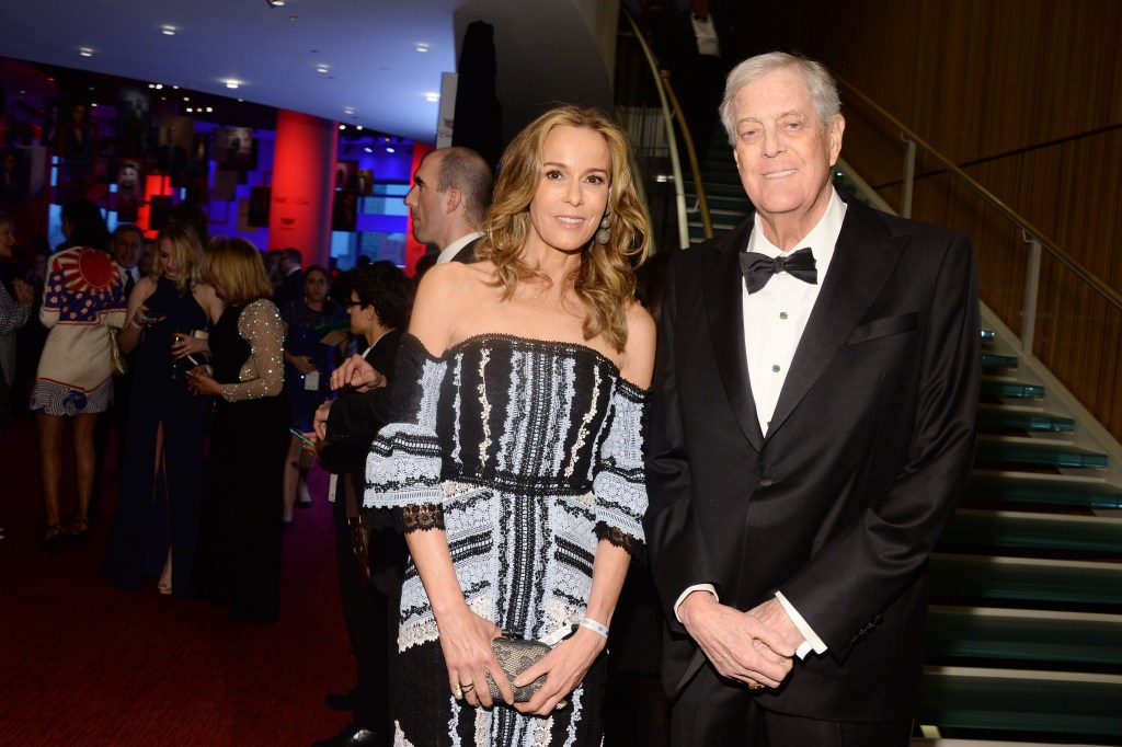 Julia Koch and David Koch at the 2016 TIME 100 Gala in Jazz at Lincoln Center, New York City