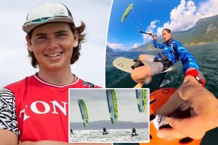 Young man, Jackson James Rice, kitesurfing, set to represent Tonga at the Olympics before tragic diving accident