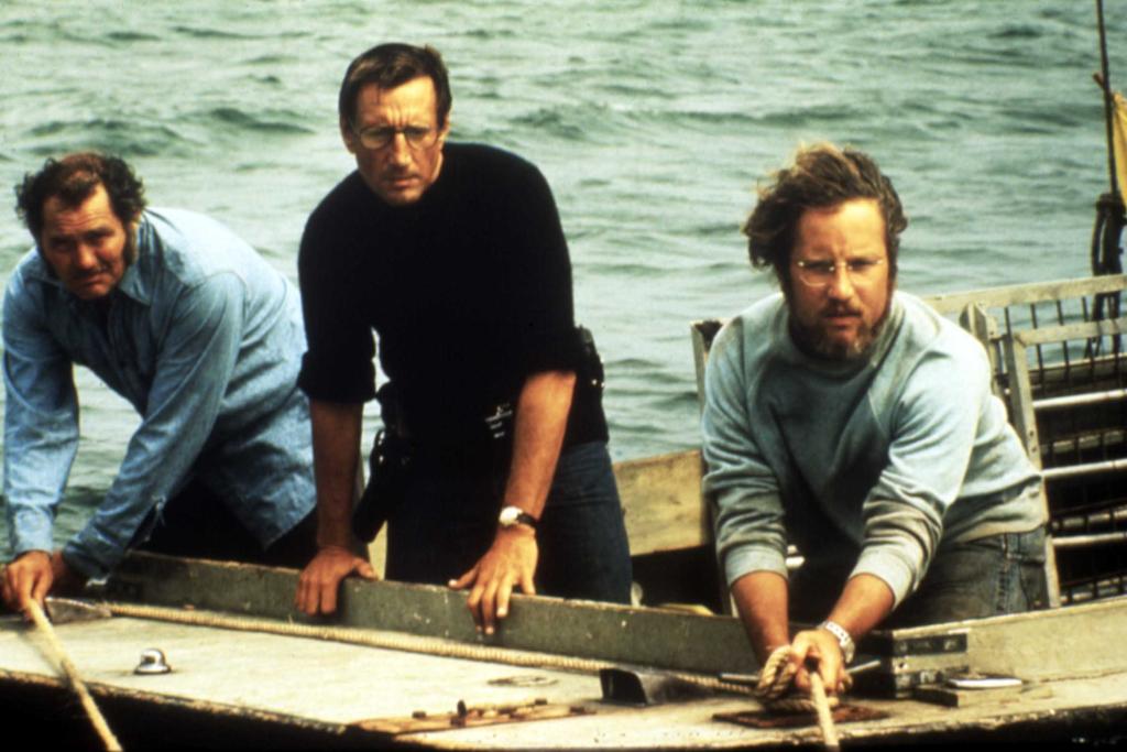 The three actors in a photo from "Jaws" 