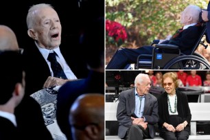 Former President Jimmy Carter has experienced “no change" to his health condition since entering hospice care nearly 16 months ago in Georgia, his grandson said.